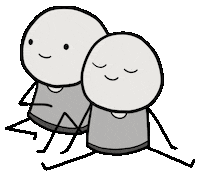 Happy Friends Sticker by Nick Ybarra