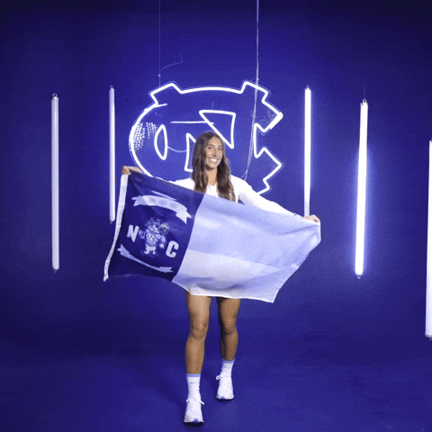 Waving University Of North Carolina GIF by UNC Tar Heels