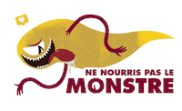 Credif monstre ne nourris pas le monstre violence cybernetique credif Sticker