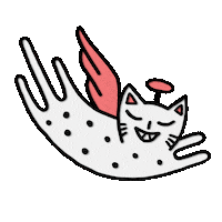 kitty angel Sticker by Mary Delioussina