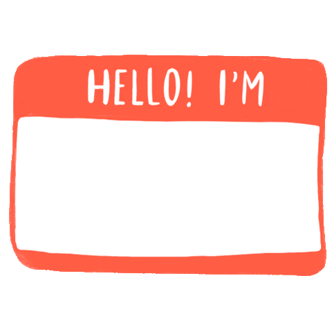 Nametag Hello Sticker