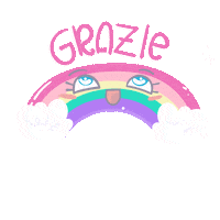 Rainbow Thanks Sticker