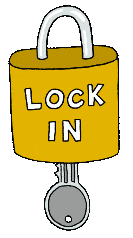 Stay Safe Locked In Sticker by patternbase