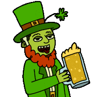 Drunk St Patricks Day Sticker by herbertonic