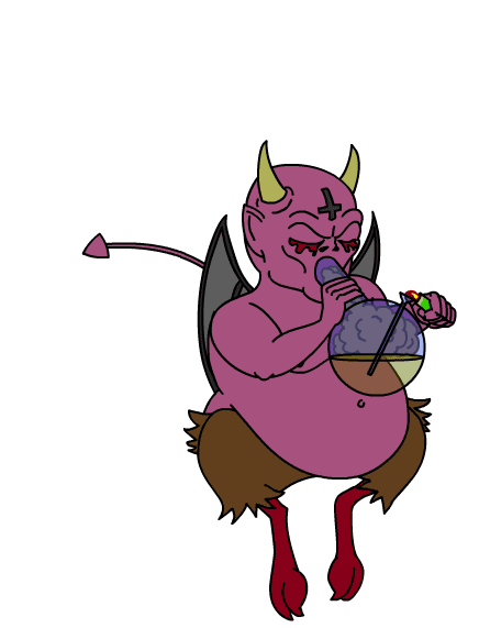 Nancypagananimation weed smoking cannabis demon Sticker