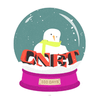 Snow Globe 100Days Sticker by CNET