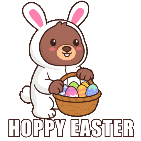 Hopping Easter Bunny Sticker by BEARISH