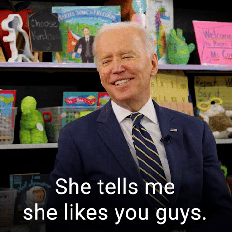 She tells me she likes you guys.