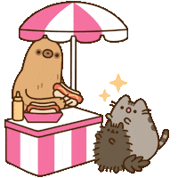 Hungry Hot Dog Sticker by Pusheen