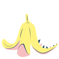 ChaosundKosmosde vibe fruit banana dino Sticker