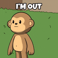 Awkward Peace Out GIF by Wise Monkey Meme