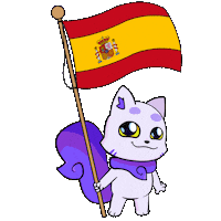 Spanish Flag Sticker by Lucky Kat Studios