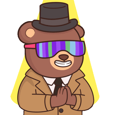 Glasses Plotting Sticker by BEARISH