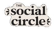 mollybalint white outline the social circle farmhouse creative marketing mollybalint Sticker