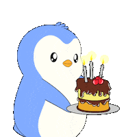 Happy Birthday Party Sticker by Pudgy Penguins