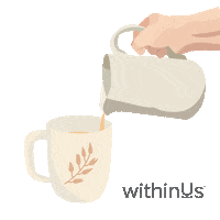 Coffee Oatmilk Sticker by withinUs Natural Health