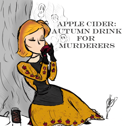 JustPeachyArtistry giphyupload halloween fall artist GIF