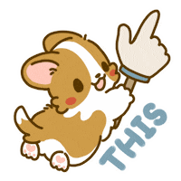 Click Welsh Corgi Sticker by Lazy Corgi