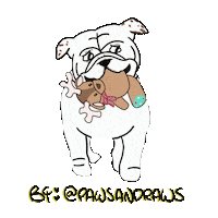 English Bulldog Hello Sticker