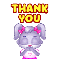 Thanks Thank You Sticker by Lucas and Friends by RV AppStudios