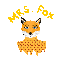 fox orange Sticker