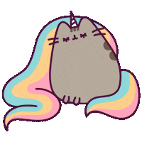 Long Hair Rainbow Sticker by Pusheen