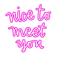 Pleasure Nice To Meet You Sticker by megan lockhart