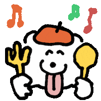 Dog いただきます Sticker