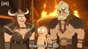 Rick And Morty Vikings GIF by Adult Swim