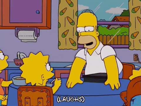 homer simpson laughing GIF