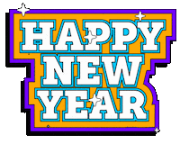 Happy New Year Sticker by Paula Baines