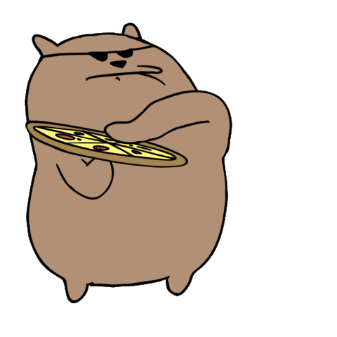 bearandburrow giphyupload pizza bear bearandburrow Sticker