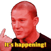 Sweating Channing Tatum Sticker by First We Feast