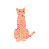 Big Cat Design Sticker by Pipsticks