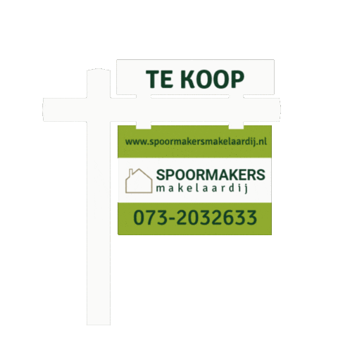 spoormakersmakelaar giphyupload spoormakers makelaardij te koop naar verkocht Sticker