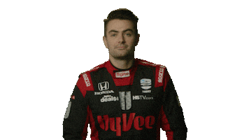 Jack Harvey Shrug Sticker by INDYCAR