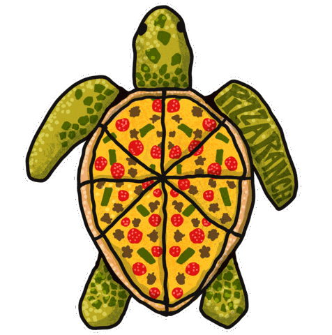 Sea Turtle Swimming Sticker by Pizza Ranch