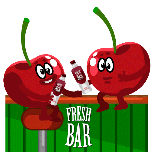 FreshBar giphyupload cherry отдых пятница Sticker