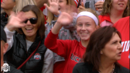 waving ncaa sports GIF by Ohio State Athletics