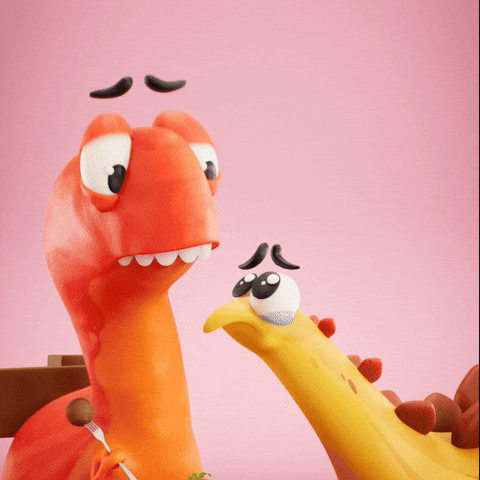 Hungry Here We Go Again GIF by Claynosaurz