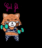 Get Fit Red Panda GIF
