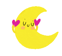 Moon Love Sticker by Maria Jose Da Luz