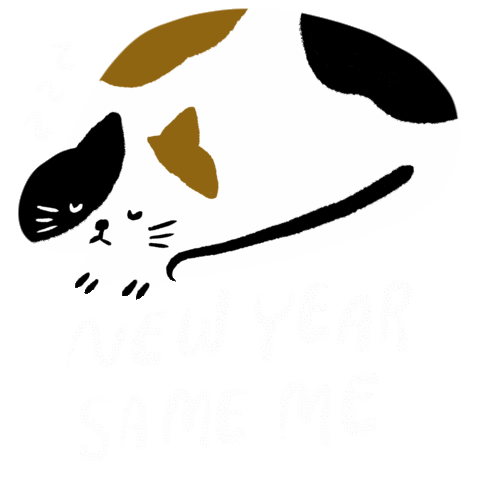 Happy New Year Cat Sticker