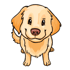 Golden Retriever Love Sticker by UpStudiosWorld