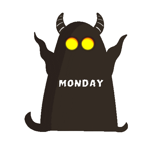 Monday Monster Sticker by BigBrains