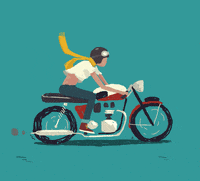 Motorcycle Skateboard GIF by Animation Domination High-Def