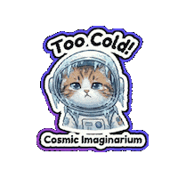 Winter Mood Freezing Cat Sticker