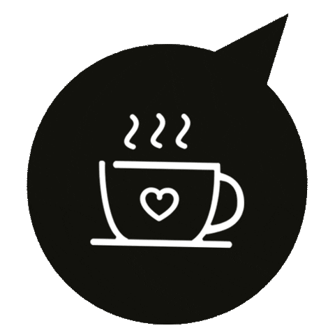 communicaziunch coffee cafe bubble blackandwhite Sticker