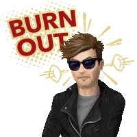 Too Much Burn Sticker by Nanobit