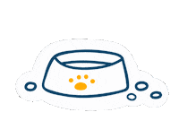 Dog Food Bowl Sticker by Buddy Bites Dog